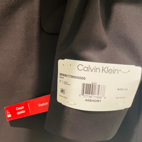 Calvin Klein slim fit tuxedo jacket 44S - Picture 2 of 4